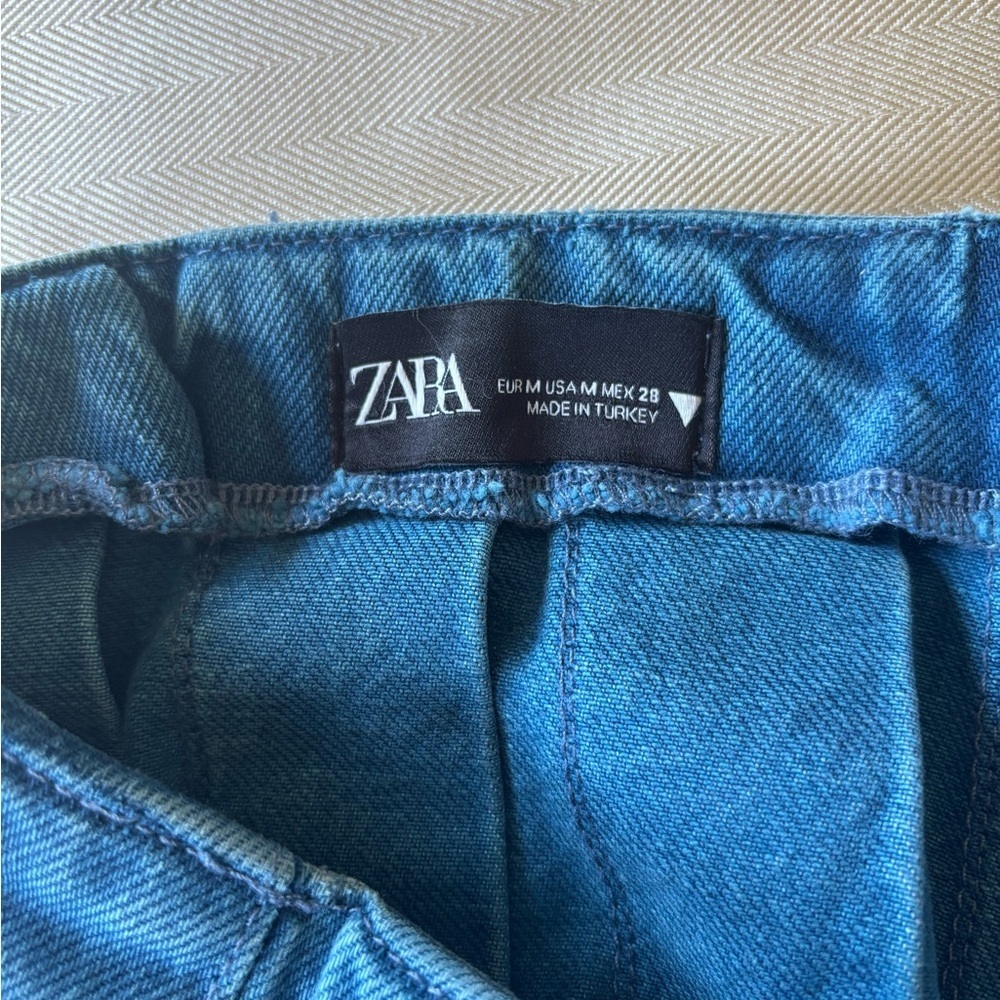 Zara Teal Mini Skirt - Picture 3 of 4